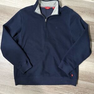 Izod Men's Dark Blue Zip-Up Sweater